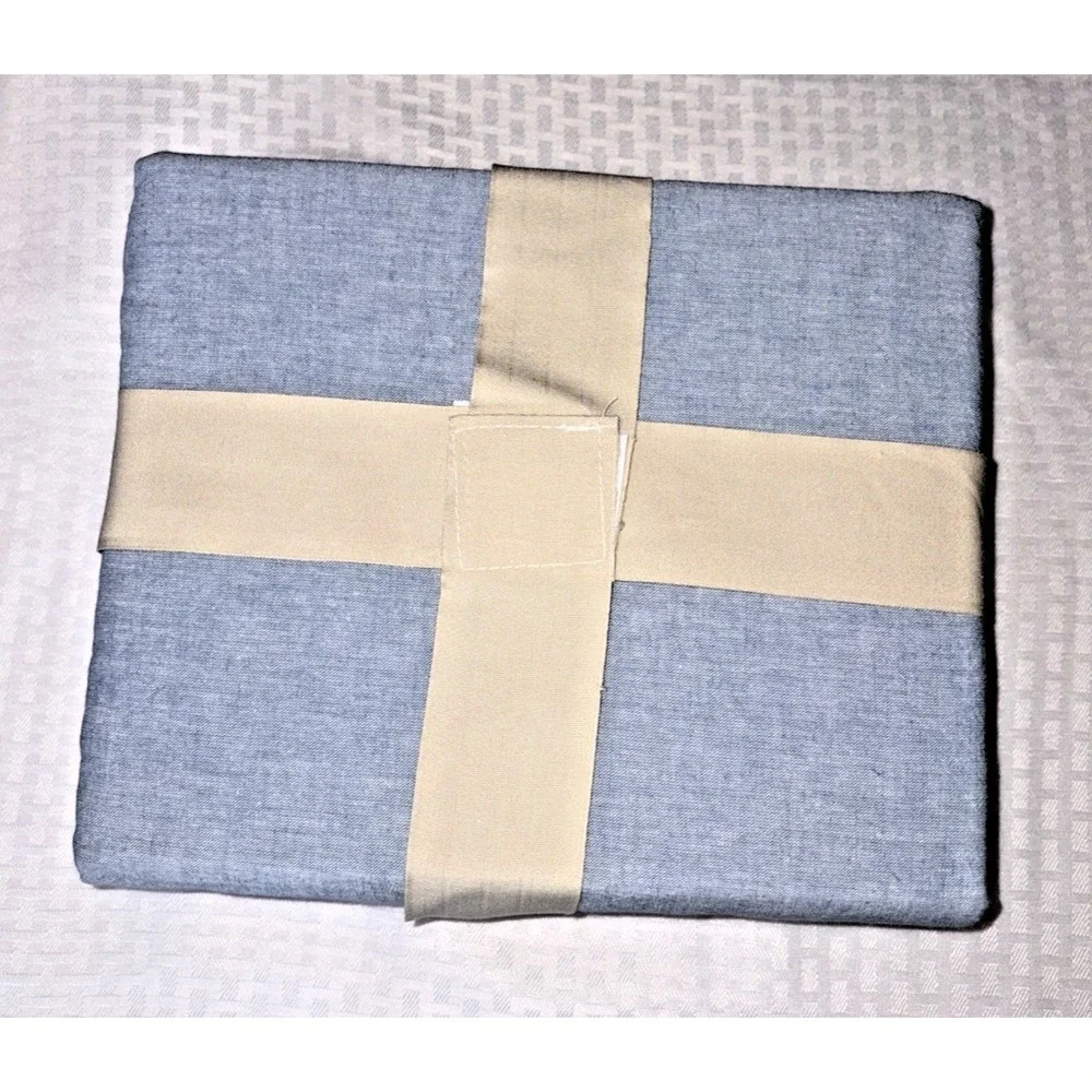 Threshold Duvet Set (1 Sham) Blue Cotton-Linen Chambray - Full/Queen
